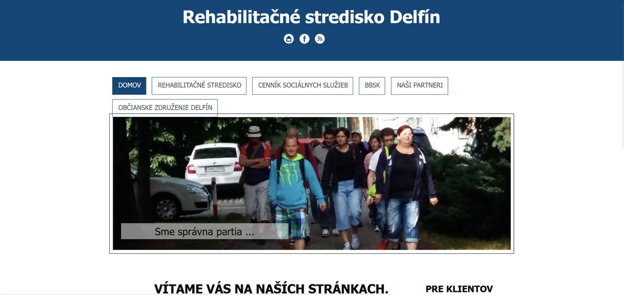 DELFÍN — pôvodný web