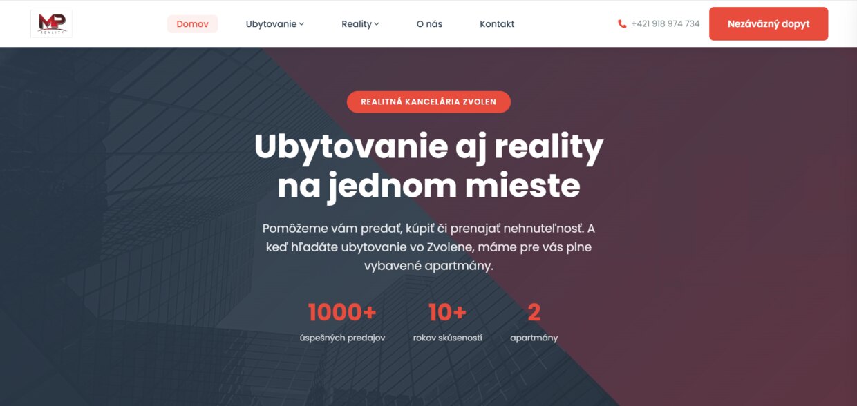 MP Reality — nový web